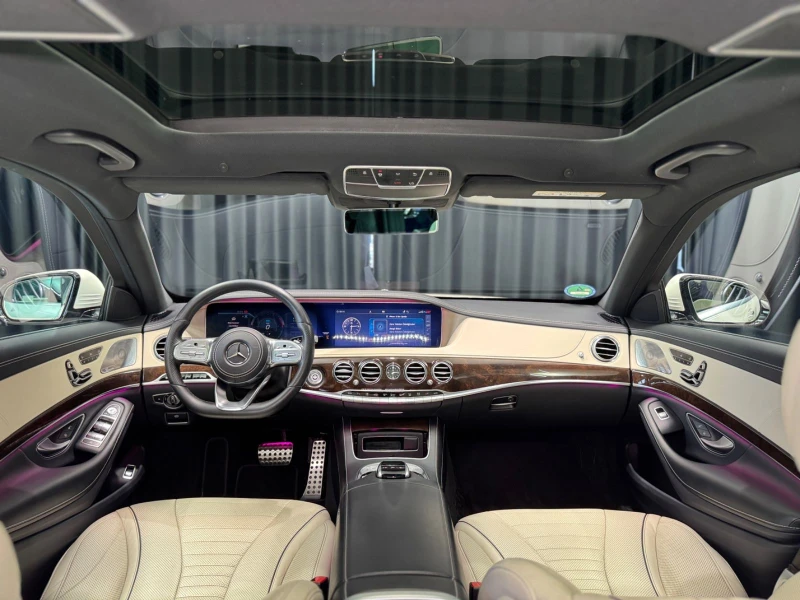 Mercedes-Benz S 560 AMG/560E/476HP/LONG/PANO/BURMESTER/HEADUP/360/E139, снимка 7 - Автомобили и джипове - 50311809