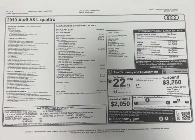 Audi A8 LONG, снимка 15 - Автомобили и джипове - 50288703