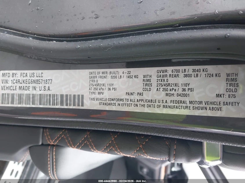 Jeep Grand cherokee 3.6l L Summit Reserve 4X4, снимка 9 - Автомобили и джипове - 54106302