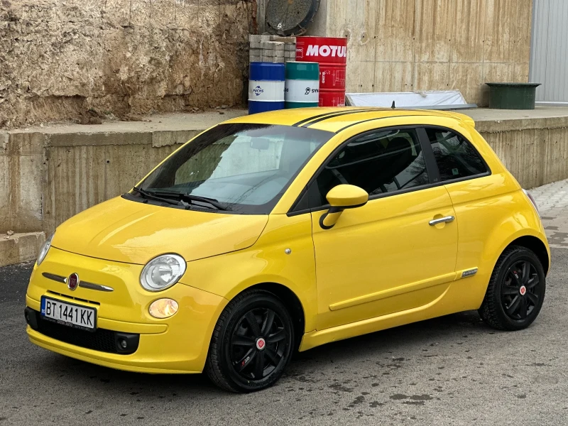 Fiat 500 1.2i/КЛИМАТИК* /ОБСЛУЖЕН/Кожа/Нови гуми/FULL/TOP//, снимка 3 - Автомобили и джипове - 53434110