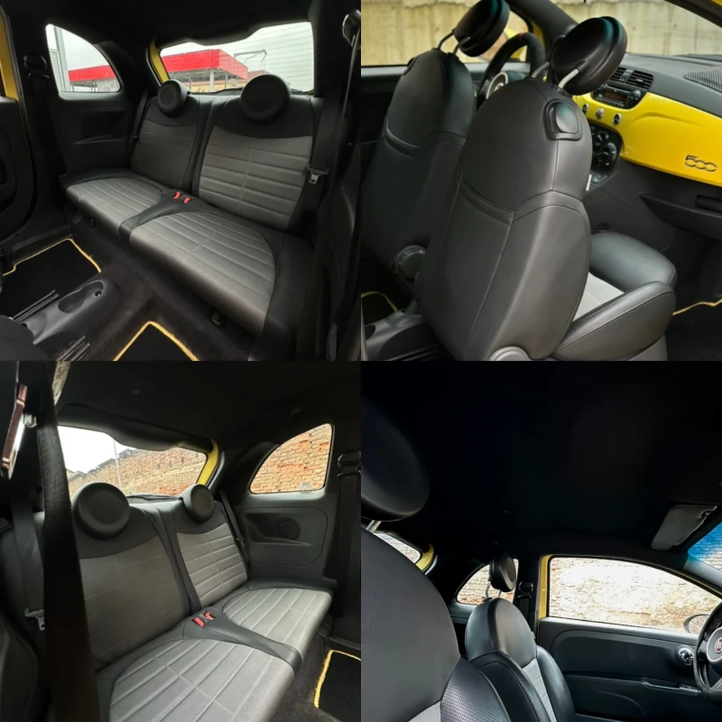 Fiat 500 1.2i/КЛИМАТИК* /ОБСЛУЖЕН/Кожа/Нови гуми/FULL/TOP//, снимка 16 - Автомобили и джипове - 53434110