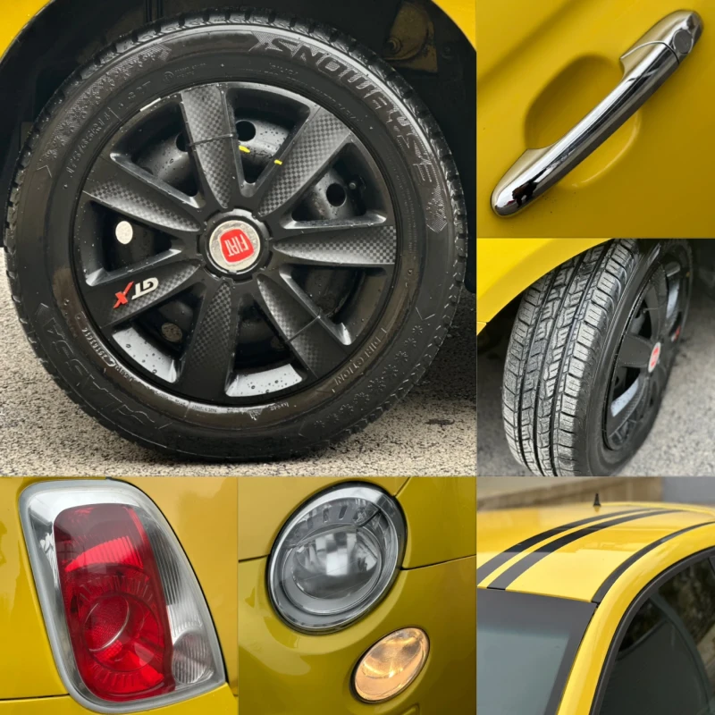 Fiat 500 1.2i/КЛИМАТИК* /ОБСЛУЖЕН/Кожа/Нови гуми/FULL/TOP//, снимка 14 - Автомобили и джипове - 53434110