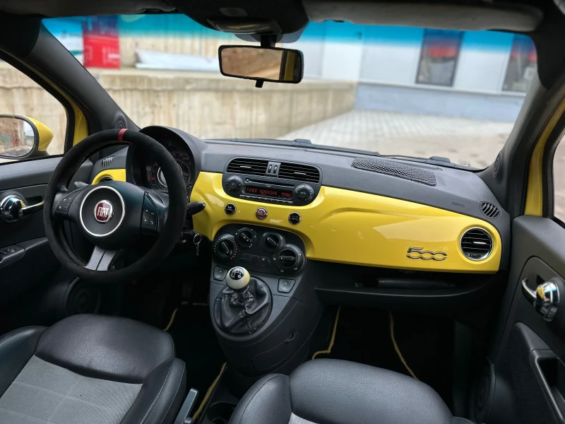 Fiat 500 1.2i/КЛИМАТИК* /ОБСЛУЖЕН/Кожа/Нови гуми/FULL/TOP//, снимка 12 - Автомобили и джипове - 53434110