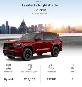 Toyota Sequoia Limited Nightshade Edition , снимка 6