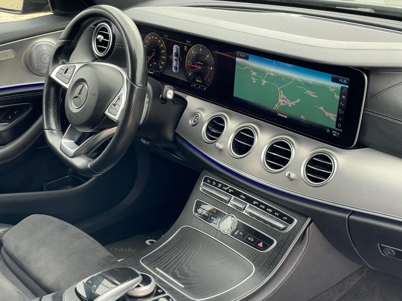 Mercedes-Benz E 220 AMG/HEAD UP/ШИТО ТАБЛО/SHADOW/20&#34;ZOLL/BURMESTE, снимка 11 - Автомобили и джипове - 52317462