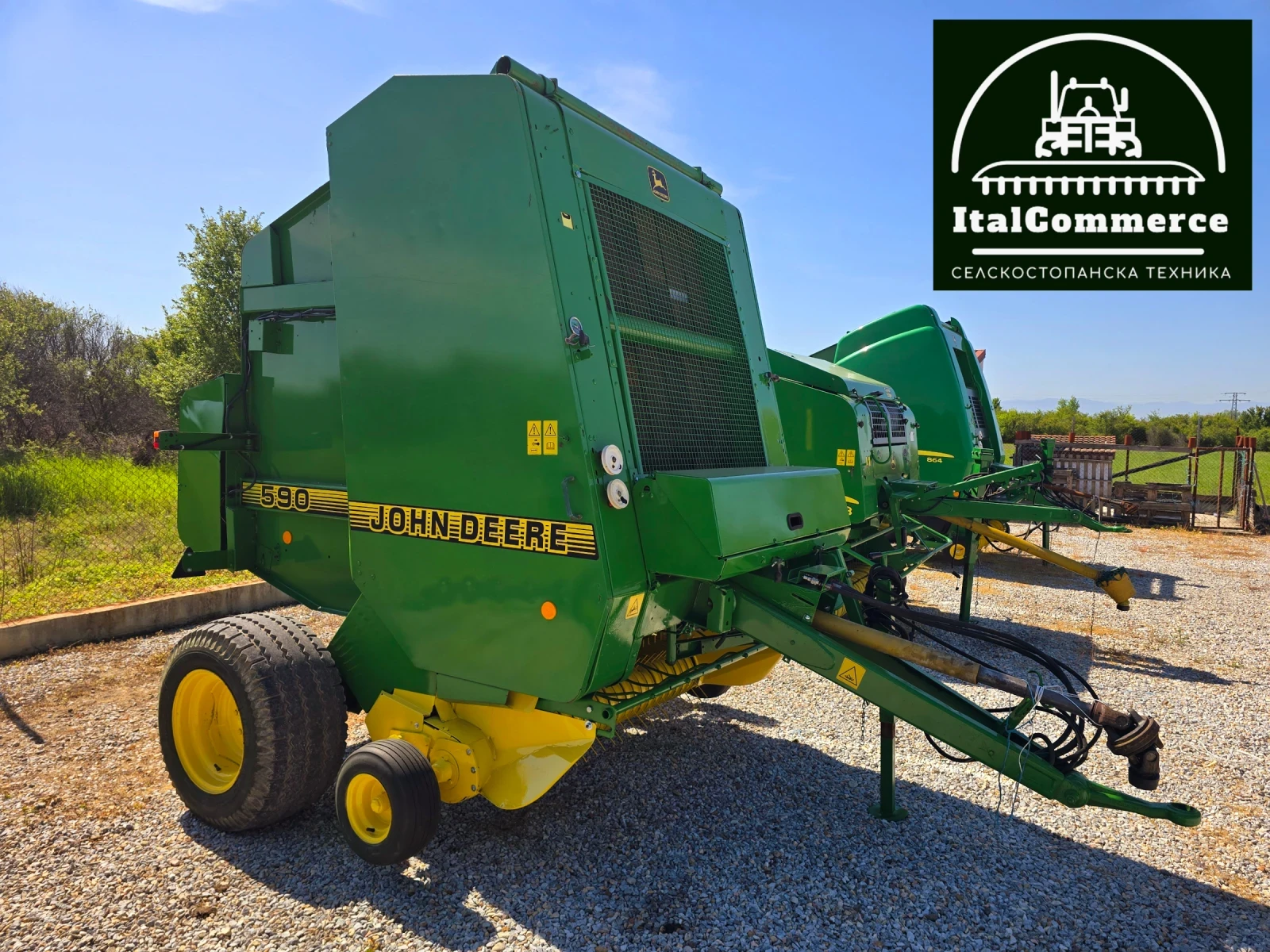 Балировачка John Deere 590 мрежа + сезал, снимка 4 - Селскостопанска техника - 54364843