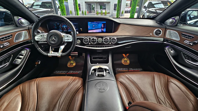 Mercedes-Benz S 63 AMG L/4M/4D BURMESTER/DISTR/TV/HUD/МАСАЖ/ПАНО/F1/LIZI, снимка 8 - Автомобили и джипове - 47926609