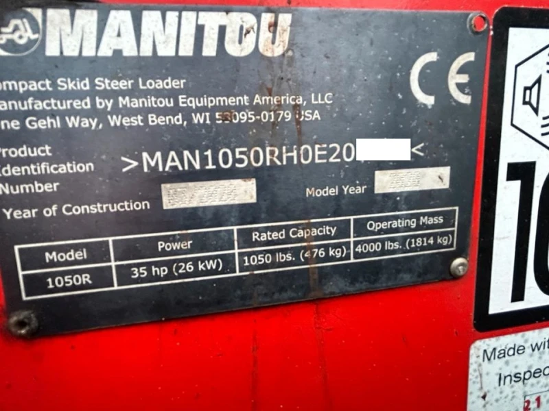 Мини челни товарачи GEHL R105 - MANITOU 1050R, снимка 8 - Индустриална техника - 49205753