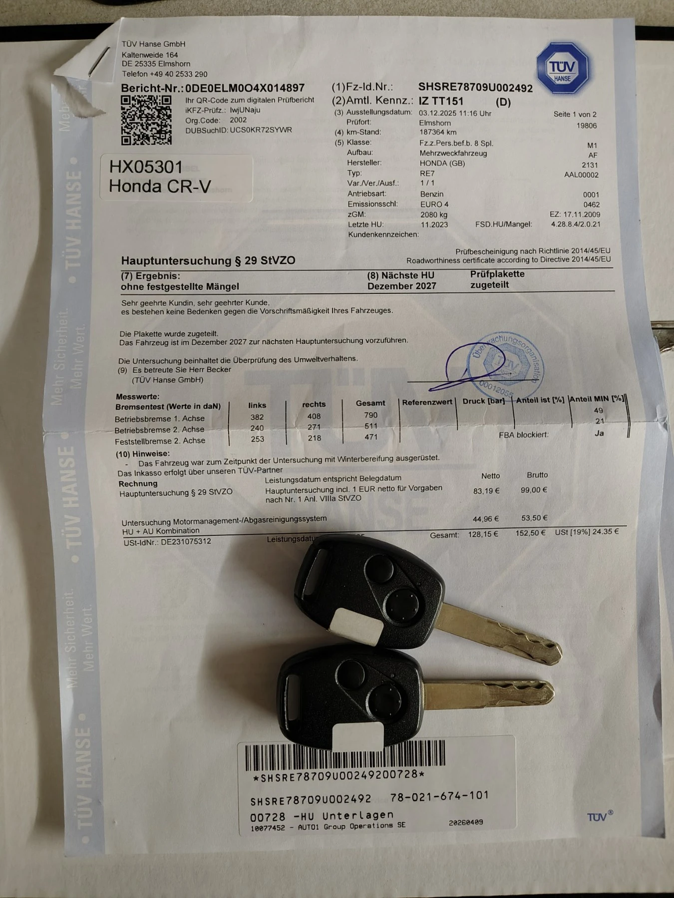 Honda Cr-v 2.4 / 4x4 / Автомат / Газ / Exclusive / Германия, снимка 10 - Автомобили и джипове - 55093021