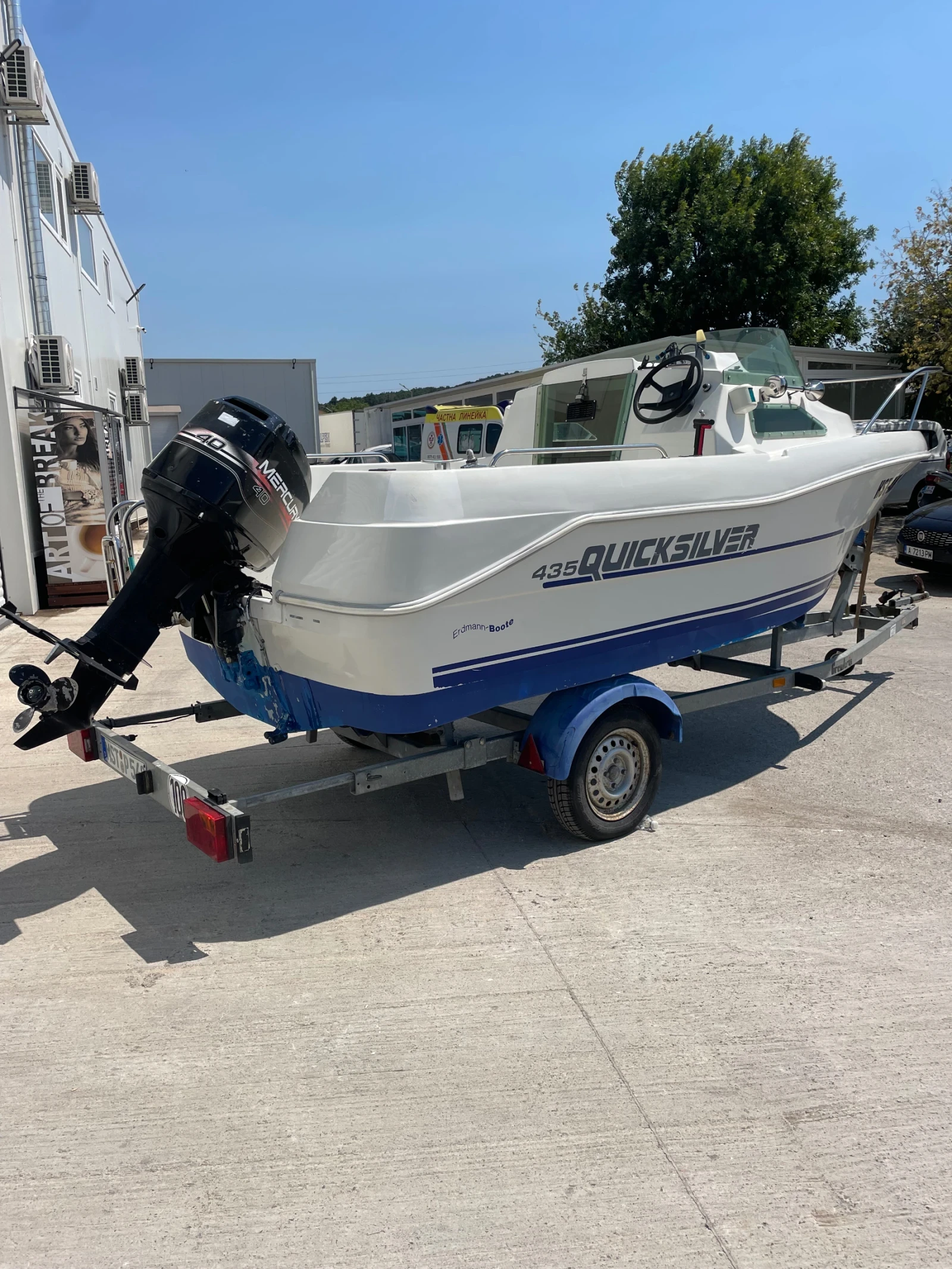 Лодка Quicksilver 435+ колесар, снимка 2 - Воден транспорт - 55686681