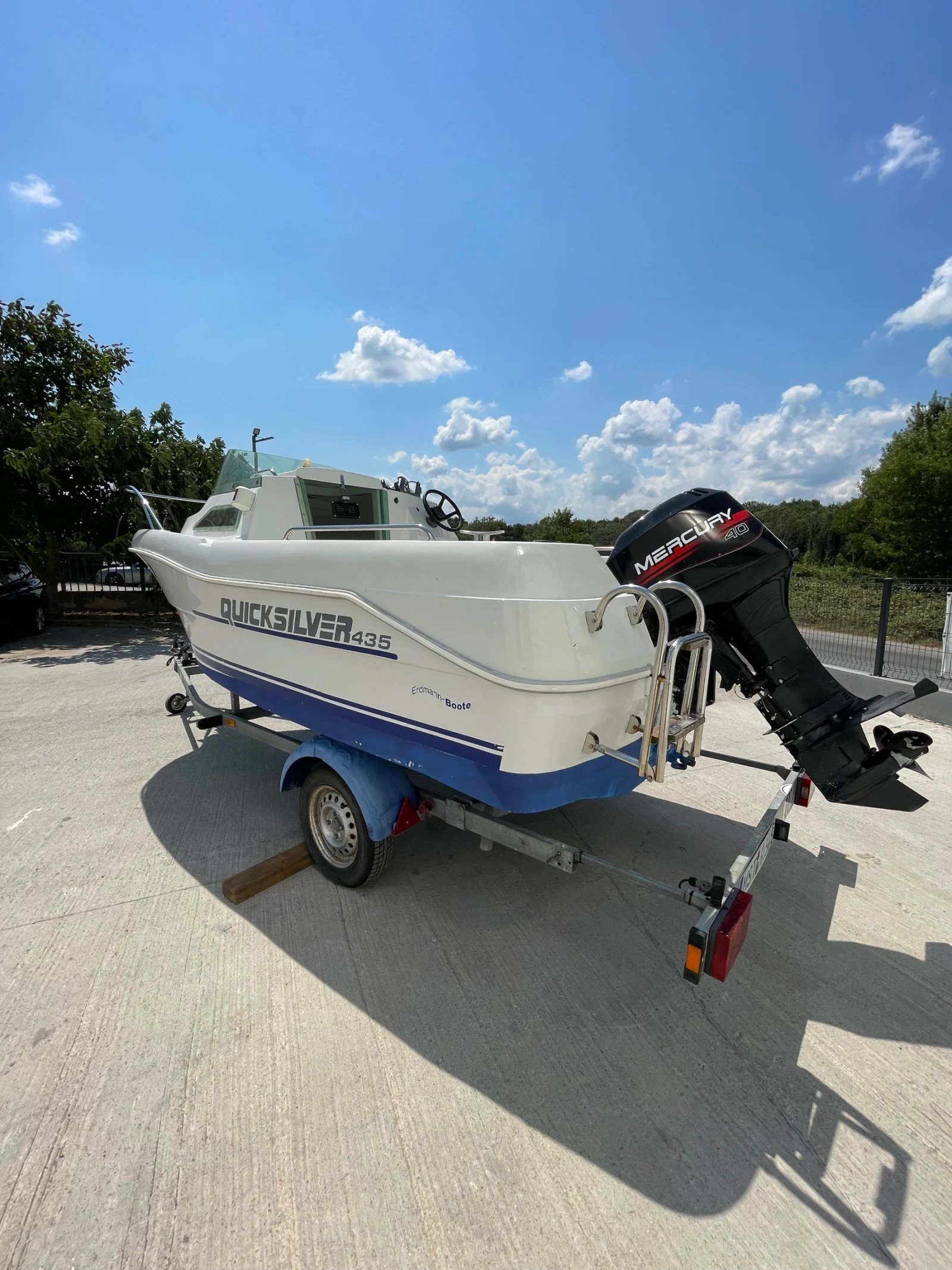 Лодка Quicksilver 435+ колесар, снимка 3 - Воден транспорт - 55686681