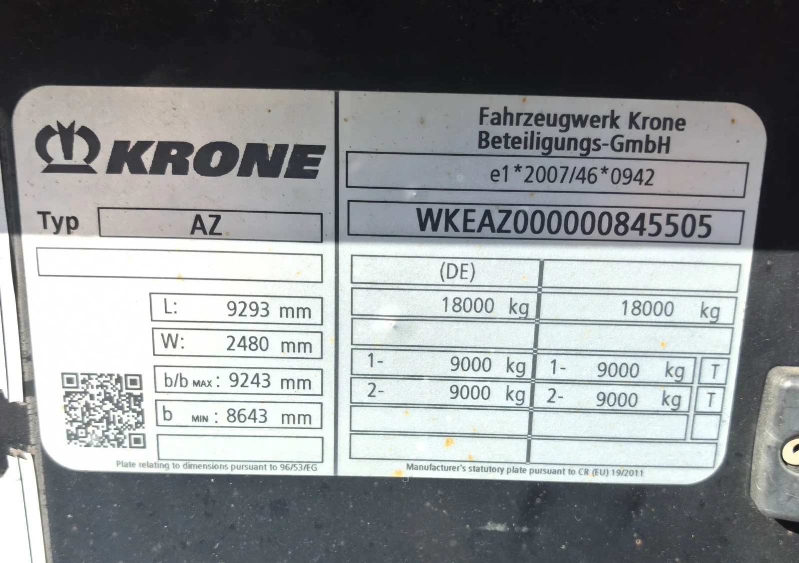 Полуремарке Krone AZ, снимка 4 - Ремаркета - 56153854