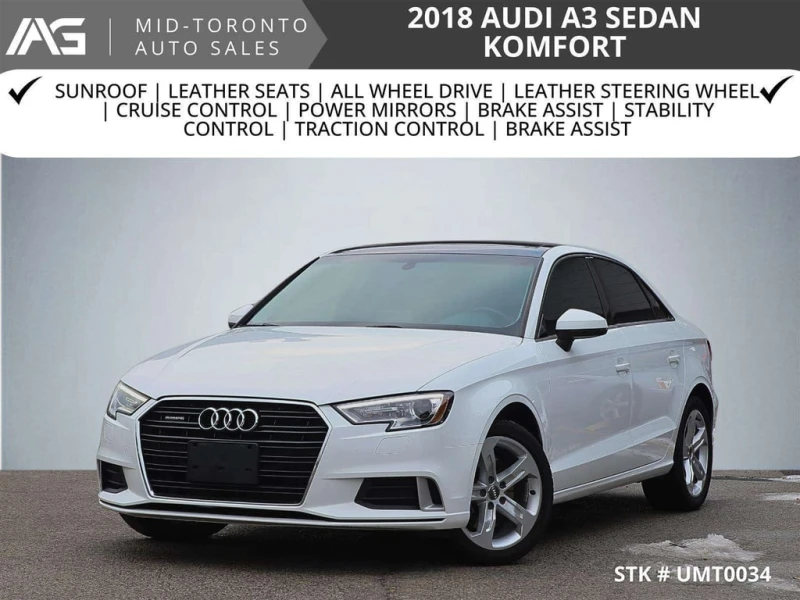 Audi A3 * quattro Premium, quattro Komfort (Canada) * CARF
