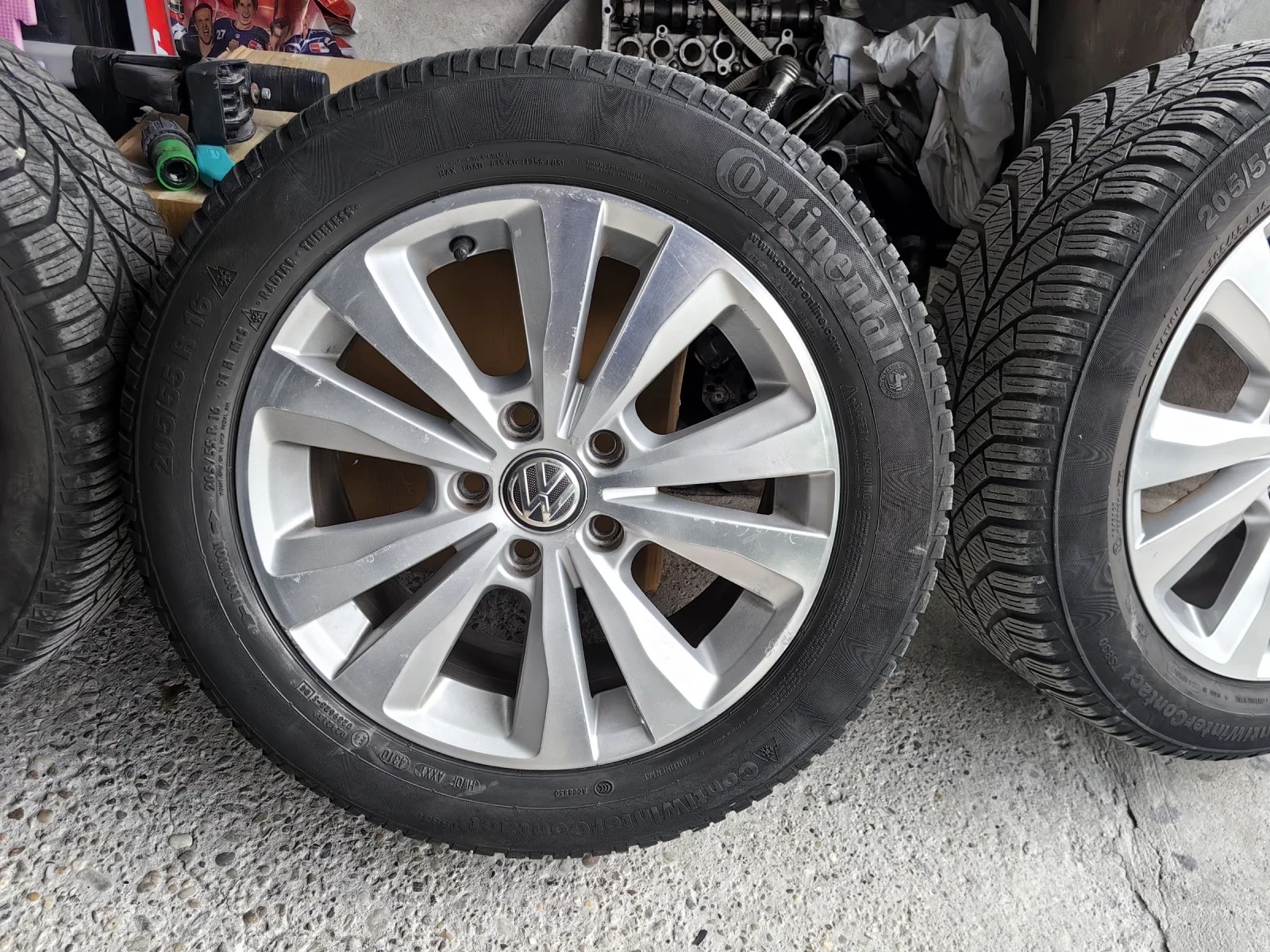 Гуми с джанти Continental 205/55R16, снимка 2 - Гуми и джанти - 54582413