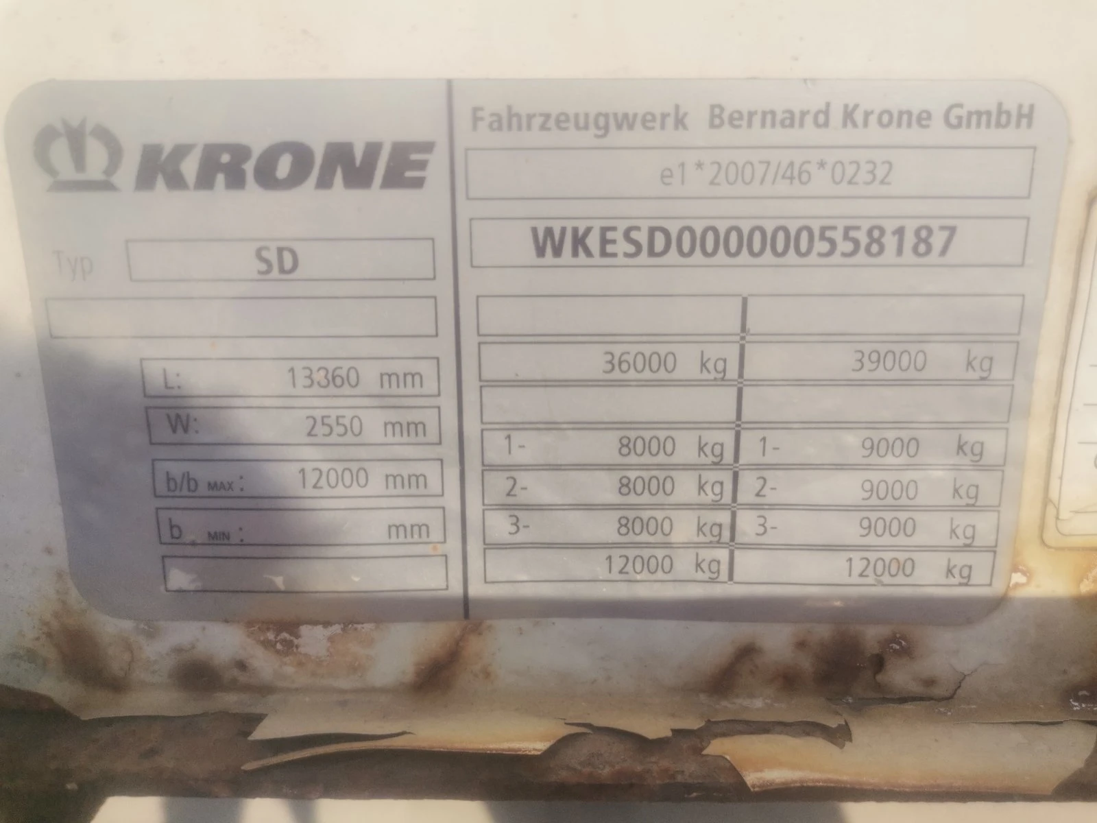Полуремарке Krone SD27, снимка 7 - Ремаркета - 56032625