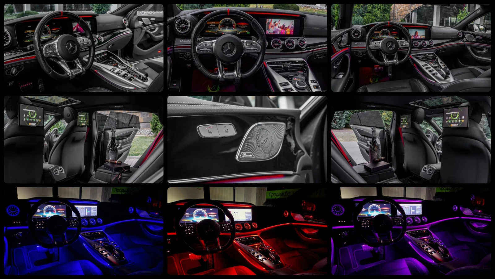 Mercedes-Benz AMG GT 6.3PACK* BI-TURBO* 4MATIC* 450HP* BRABUS* 3xTV, снимка 16 - Автомобили и джипове - 53773519