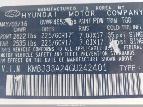 Hyundai Tucson 1.6L I-4 DI, DOHC, VVT, TURBO, 175HP Front Wheel, снимка 9