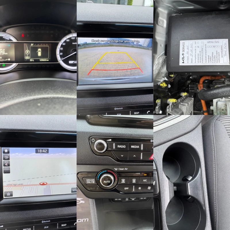 Kia Niro HYBRID-PREMIUM--ПОДГРЕВ-С.КНИЖКА-LANE-ASIST, снимка 14 - Автомобили и джипове - 48728873