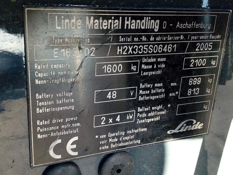 Електрокар Linde E16-48V, 4 Нови CE Гуми, снимка 17 - Индустриална техника - 35239102