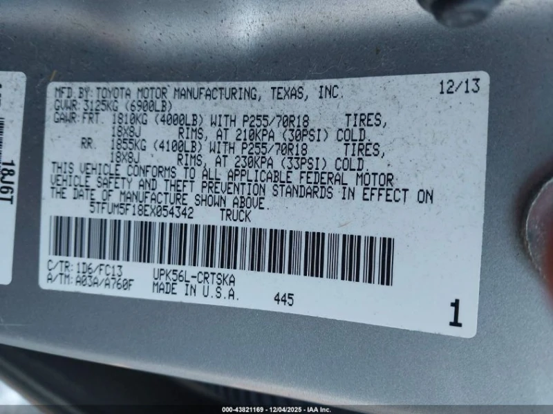 Toyota Tundra 4.6L V-8 DOHC, VVT, 310HP 4X4 Drive, снимка 15 - Автомобили и джипове - 52775550