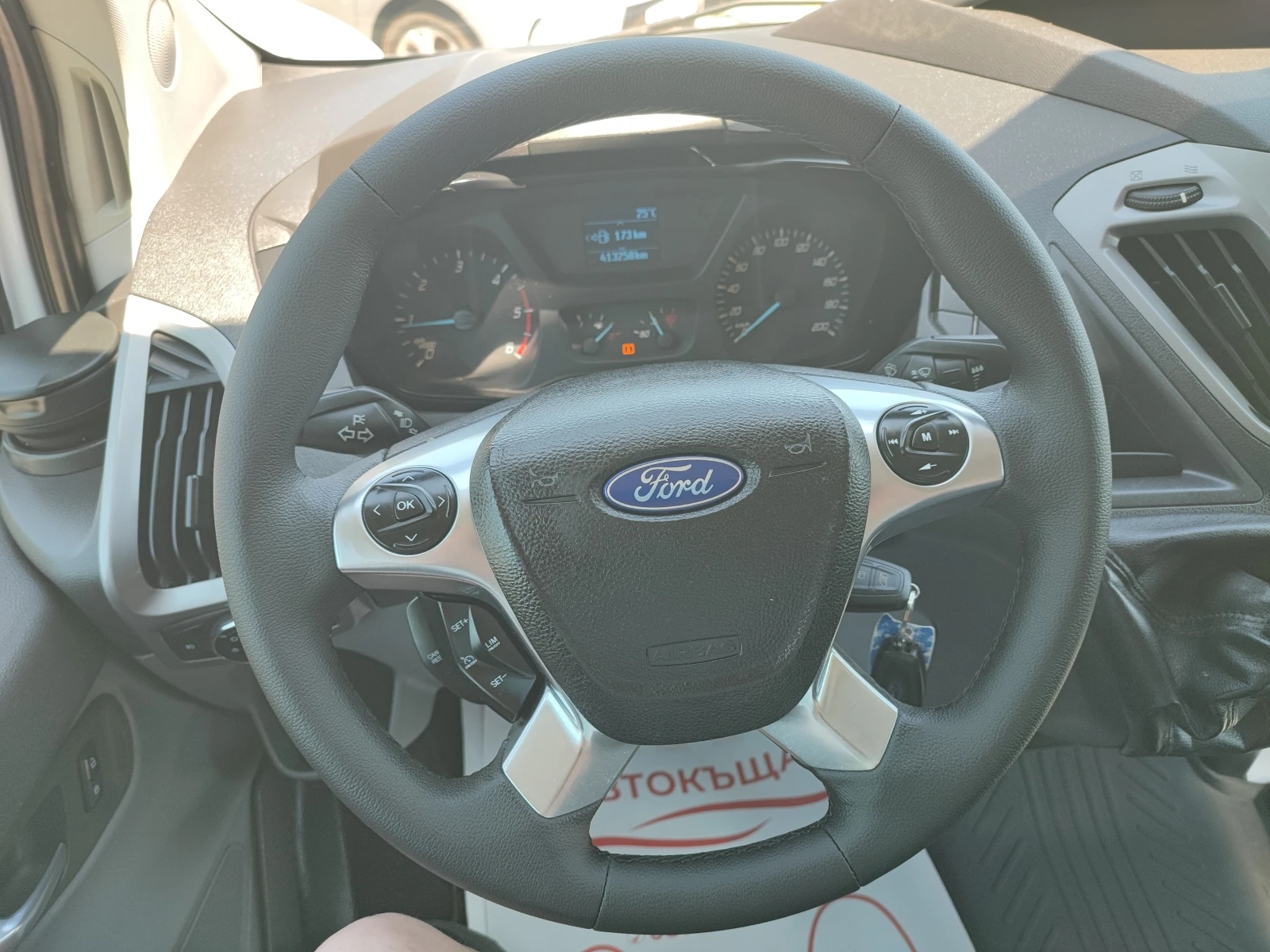 Ford Transit Custom 2.2D-125ks-6sk-ПАРКТРОНИК, снимка 12 - Бусове и автобуси - 54928986