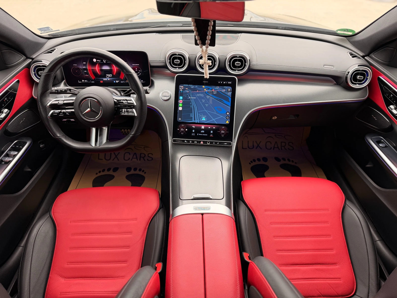 Mercedes-Benz C 300 -63 AMG pack-Digital-Ambient-Distronic-Burmester-, снимка 7 - Автомобили и джипове - 55498517