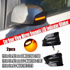 Динамични LED Мигачи за огледало за обратно виждане Ford Focus 2 MK2 C-MAX, снимка 5 - Части - 45717986