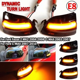 Динамични LED Мигачи за огледало за обратно виждане Ford Focus 2 MK2 C-MAX, снимка 2 - Части - 45717986