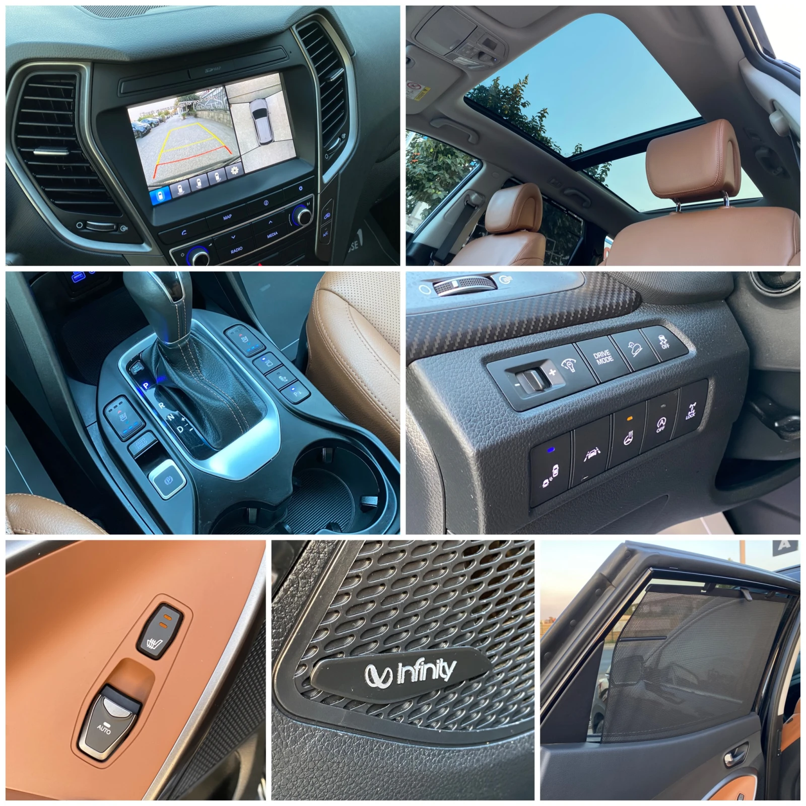 Hyundai Santa fe Platin* Обдухване* Pano* Key Go* MAX FULL* , снимка 16 - Автомобили и джипове - 55851524