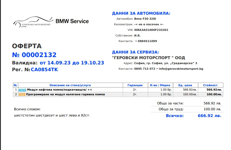 BMW 328 RWD Sport Line, снимка 14 - Автомобили и джипове - 54195128