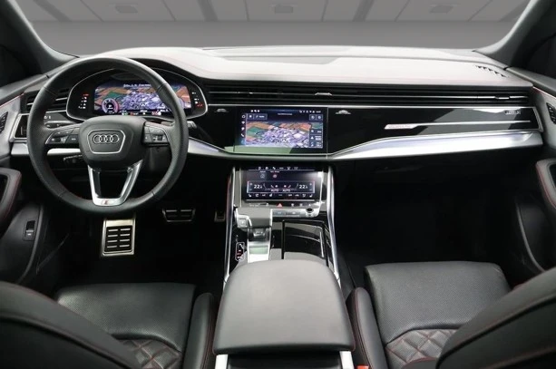Audi Q8 50 TDI Quattro = S-line = Black OpticPlus Гаранция, снимка 9 - Автомобили и джипове - 52810542