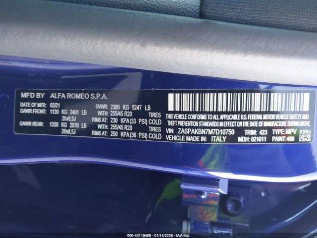 Alfa Romeo Stelvio TI SPORT AWD| DISTRONIC| ПАНО| ОБДУХ| HARMAN, снимка 13 - Автомобили и джипове - 53749305