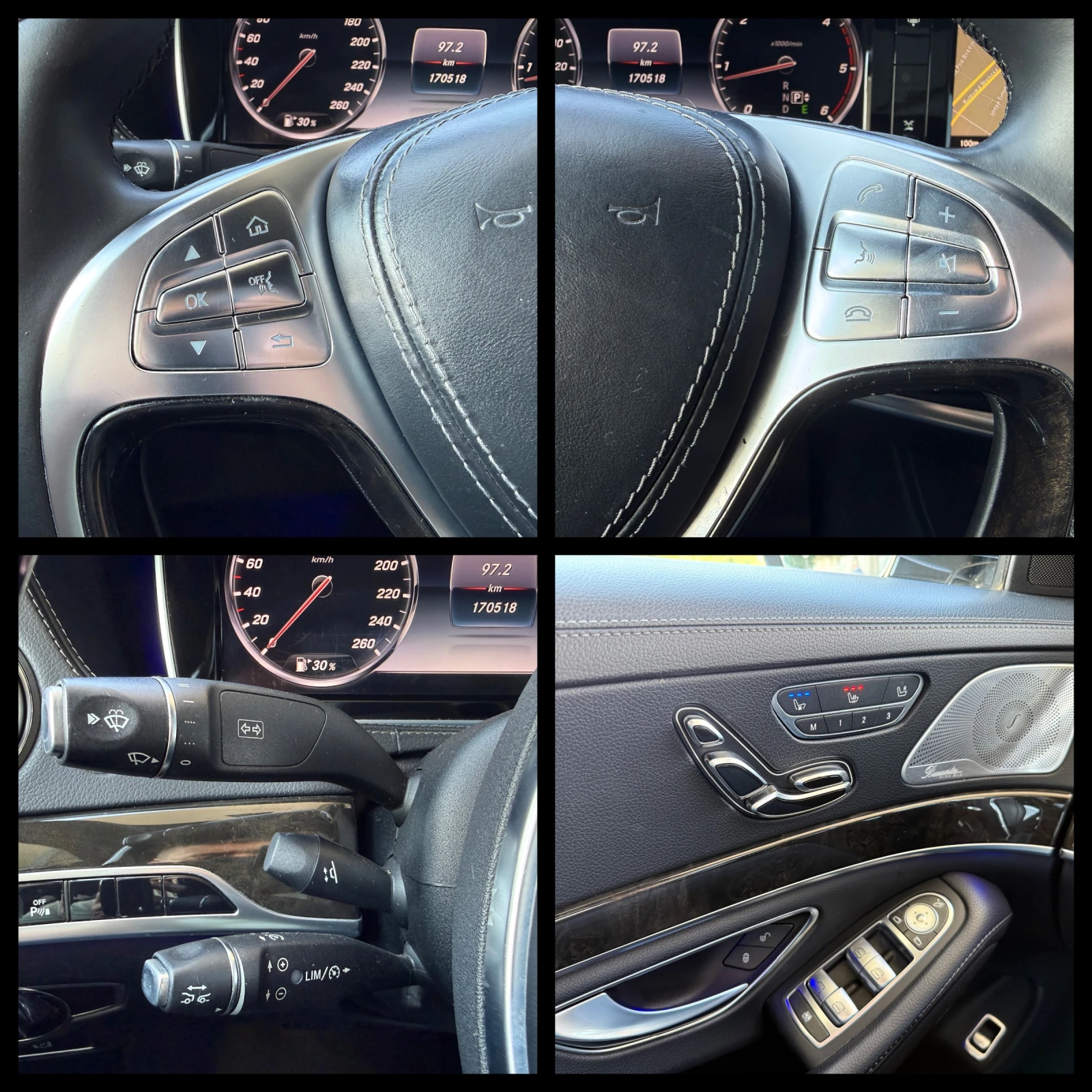 Mercedes-Benz S 350 CDI Long 6 МЕСЕЦА ГАРАНЦИЯ/AMG 258к.с. Дистроник, снимка 12 - Автомобили и джипове - 55501637