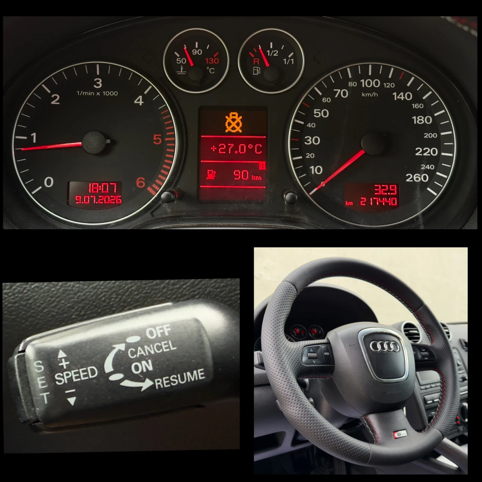 Audi A3 2.0TDi 170hp/S-LINE/4x4/XENON/NAVI, снимка 16 - Автомобили и джипове - 55225904