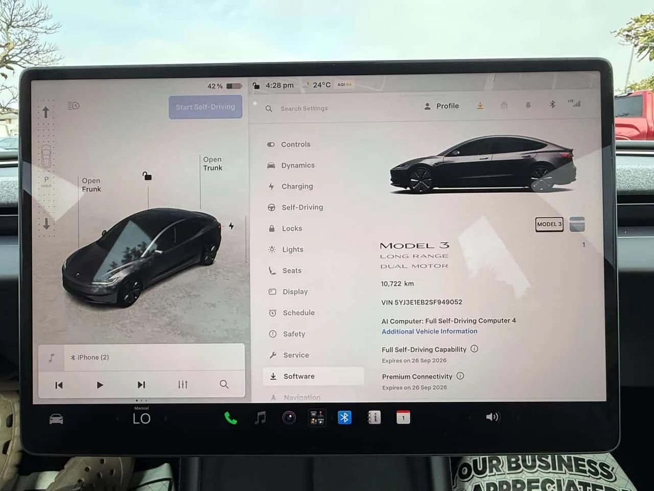 Tesla Model 3 * AWD Long Range * CARFAX * , снимка 14 - Автомобили и джипове - 56646305