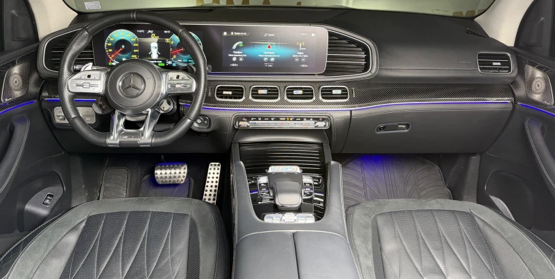 Mercedes-Benz GLS 63 AMG 4Matic+ Carbon* Ceramic* TV* Pano* HuD* Exclusive, снимка 9 - Автомобили и джипове - 53498720