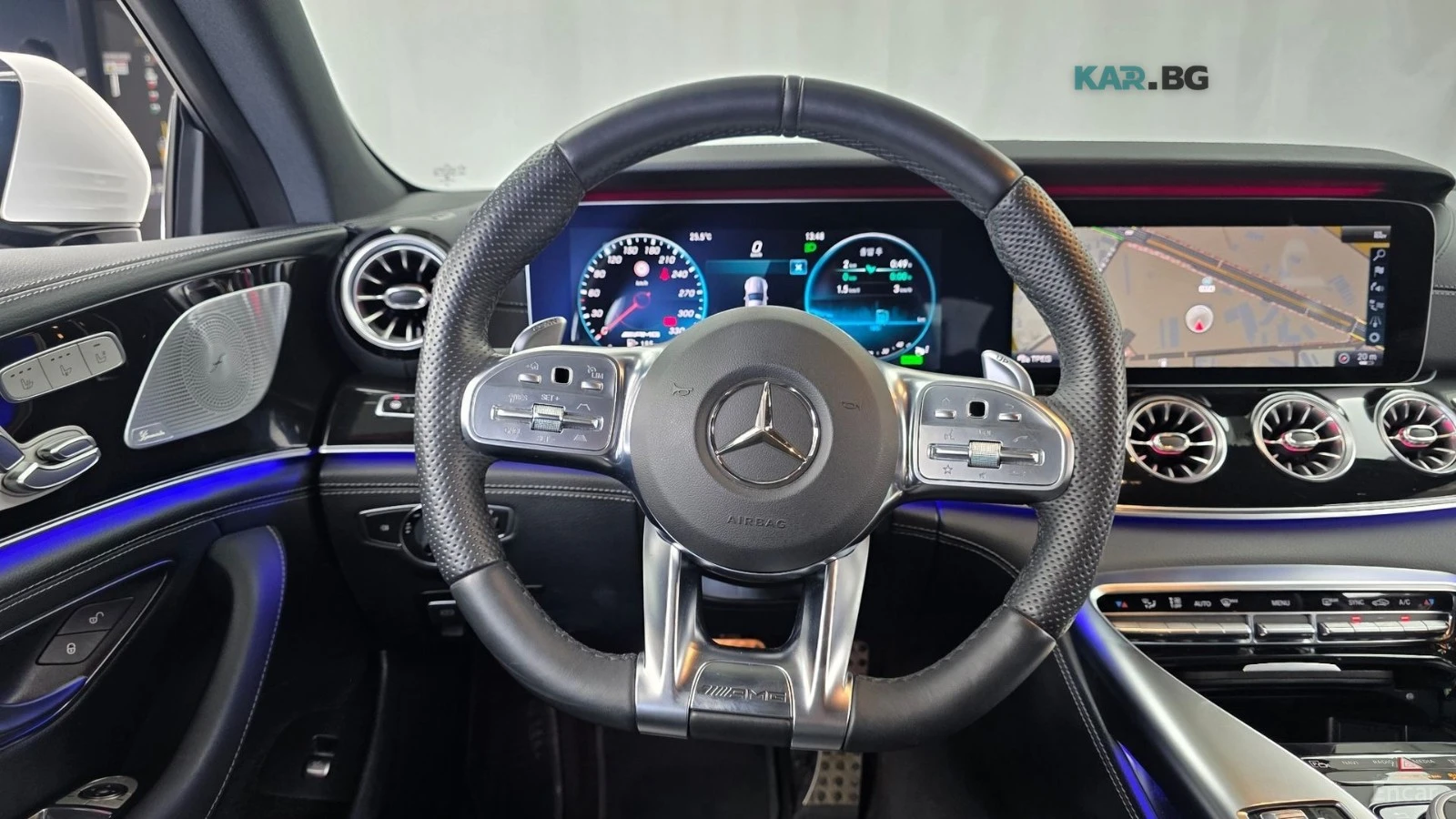 Mercedes-Benz AMG GT 43* 4MATIC* 360* HEAD UP* BURMASTER* ОБДУХВАНЕ* LA, снимка 13 - Автомобили и джипове - 55031014