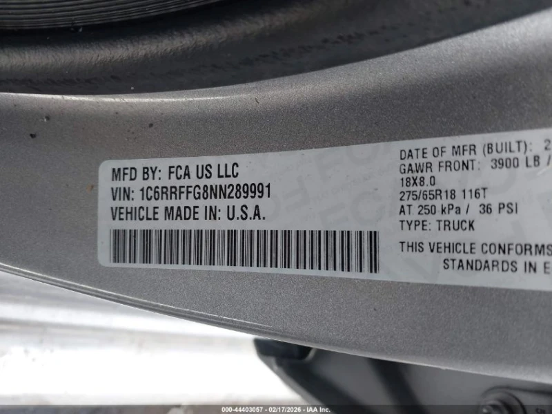 Dodge RAM 1500 3.6l Big Horn 4X4 5'7 Box, снимка 9 - Автомобили и джипове - 53585224