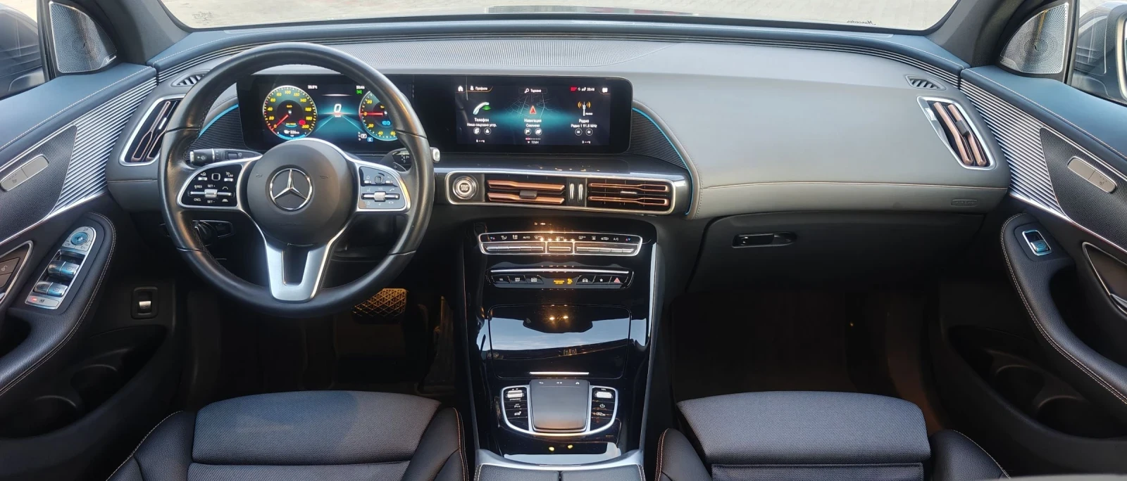 Mercedes-Benz EQC 400 AMG 4matic/408hp/PANO/ACC/SOH97%, снимка 8 - Автомобили и джипове - 55225569