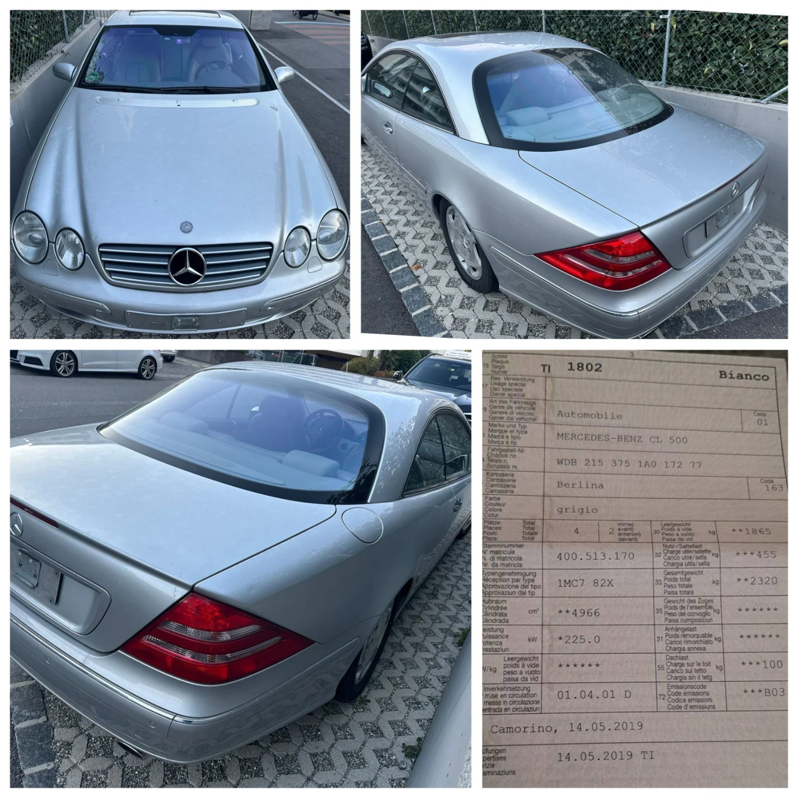 Mercedes-Benz CL 500 swiss edition 89000km, снимка 17 - Автомобили и джипове - 56230899