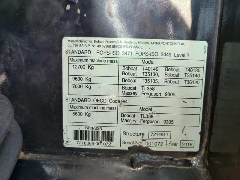 Телескопичен товарач Bobcat T35105, снимка 3 - Селскостопанска техника - 51130383