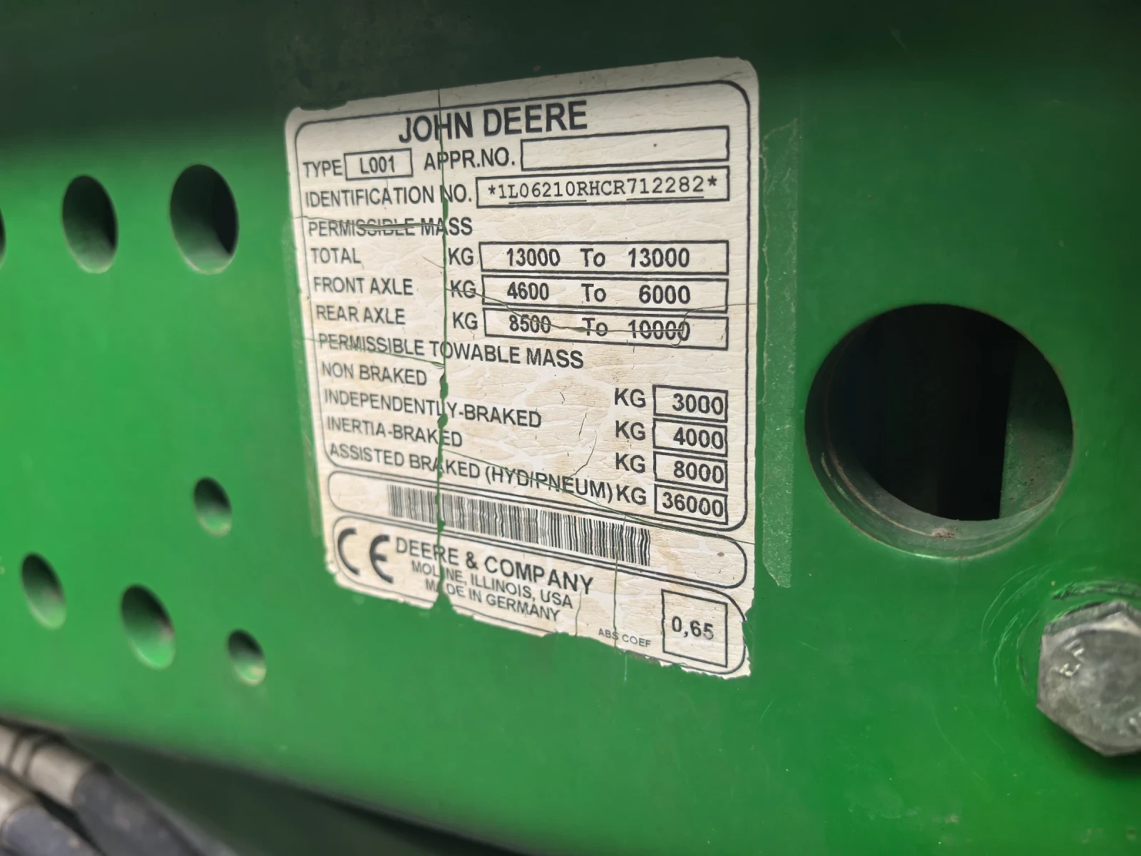 Трактор John Deere 6210R, снимка 2 - Селскостопанска техника - 54740335
