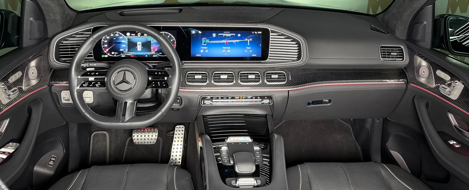 Mercedes-Benz GLS580 AMG* 4Matic* Pano* HuD* Carbon* Massage, снимка 13 - Автомобили и джипове - 55405322