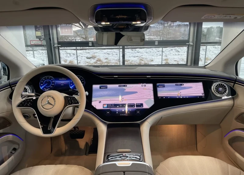 Mercedes-Benz EQS 580/523HP/4M/HYPERSCRN/360/PANO/BURM/MEMORY/941v, снимка 12 - Автомобили и джипове - 53465741