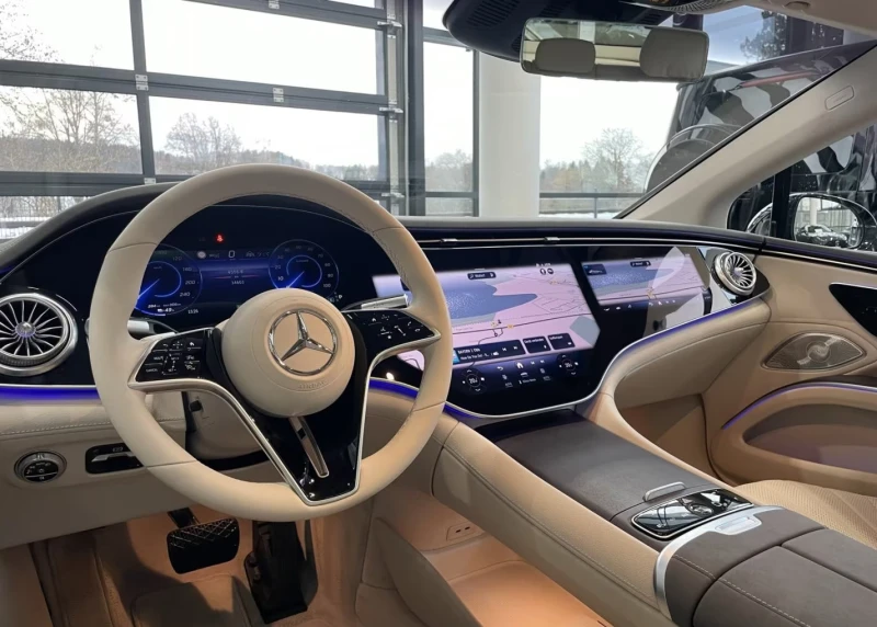 Mercedes-Benz EQS 580/523HP/4M/HYPERSCRN/360/PANO/BURM/MEMORY/941v, снимка 11 - Автомобили и джипове - 53465741