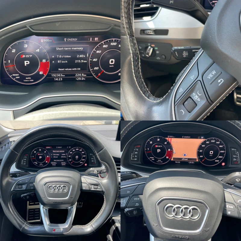 Audi SQ7 4.0 V8T+ S-line+ MATRIX+ 7места+ Кожа+ Панорама+ П, снимка 17 - Автомобили и джипове - 46745322