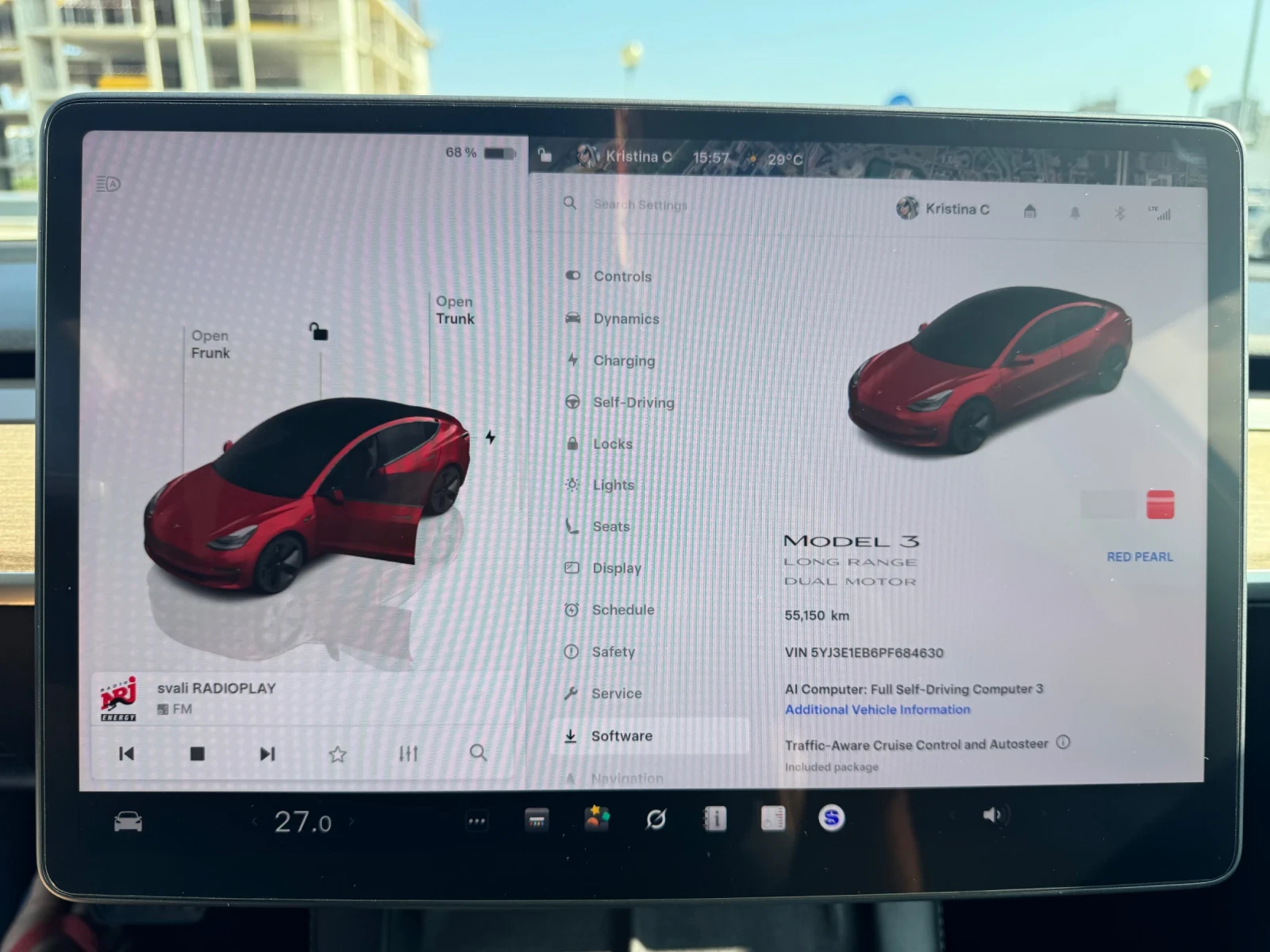 Tesla Model 3 Long range / dual motor/ facelift, снимка 9 - Автомобили и джипове - 55781365