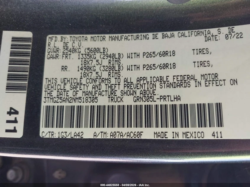 Toyota Tacoma Limited, снимка 9 - Автомобили и джипове - 54248822