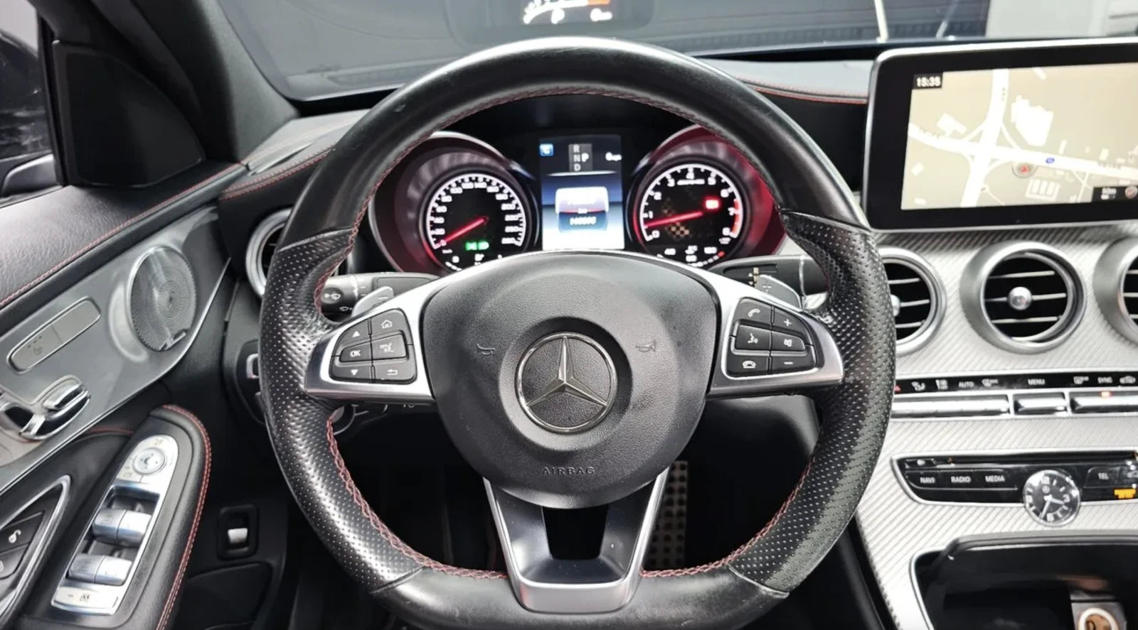 Mercedes-Benz C 43 AMG BURMESTER/ ПОДГРЕВ / ПАНО /HUD, снимка 7 - Автомобили и джипове - 55326359