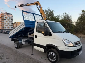 Iveco 35c13 3-стр самосвал с кран, снимка 4